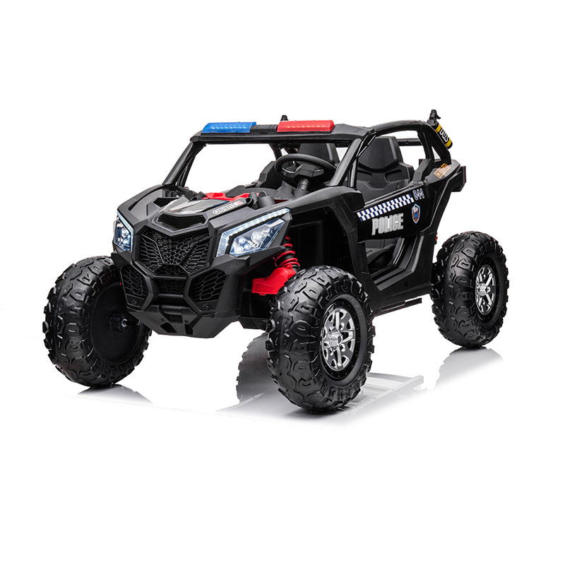 12V 2WD Kids Ride-On Police UTV med fyrhjulsstötdämpning