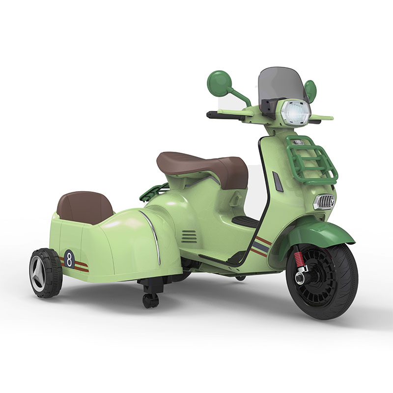 Elektrisk 12V dubbeldriven trehjulingsmotorcykel för barn