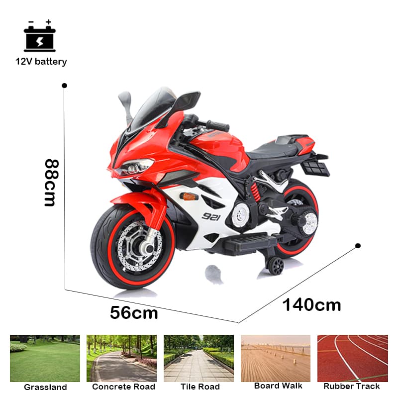 Barnmotorcykel med LED Body Lights