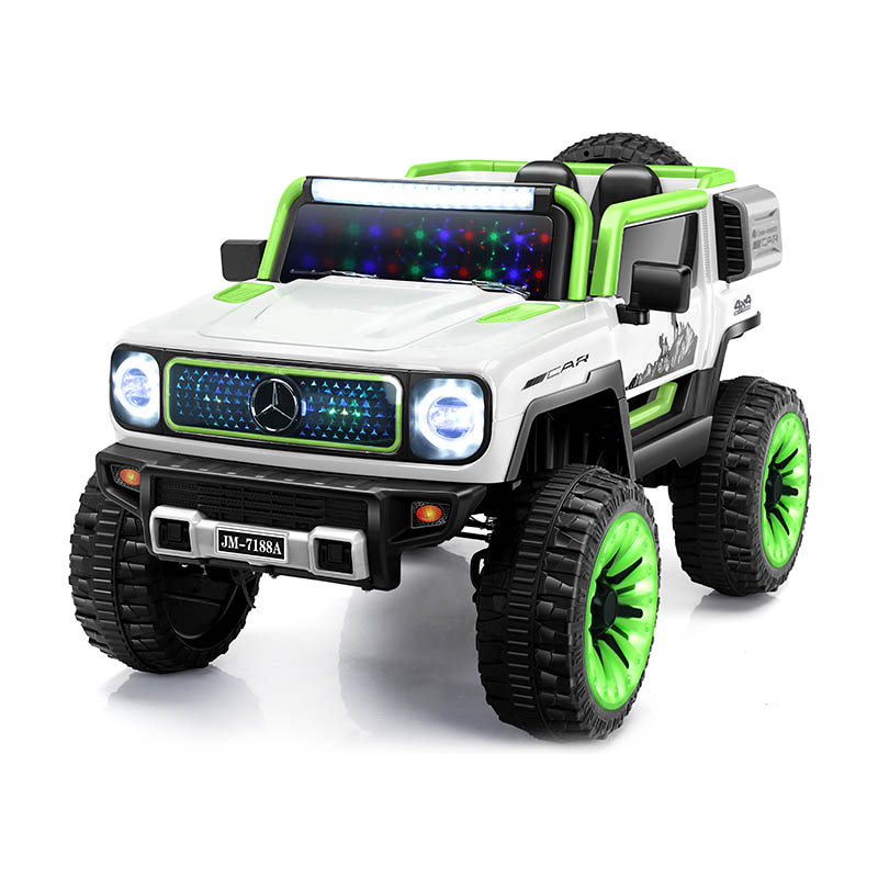 12V Four-Wheel Ride-On Car with suspension & swing